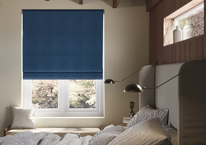 Harris, Imperial Blue - Roman Blind - Image 3